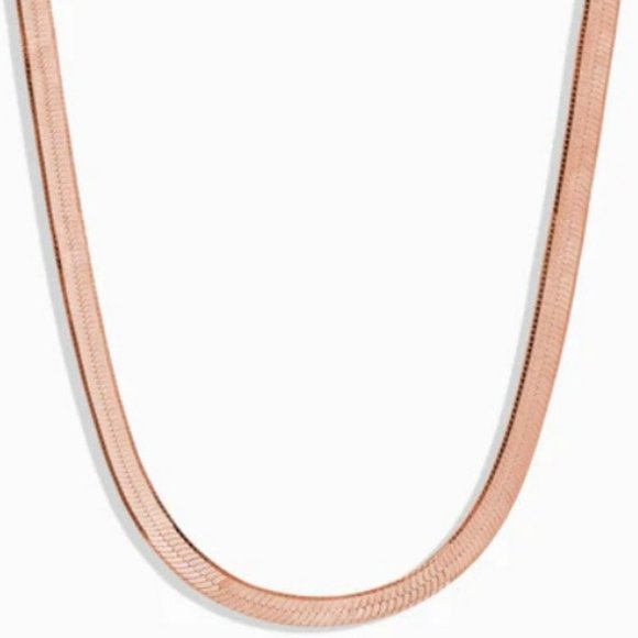 18kt Rose Gold Vermeil Herringbone Chain - Picture 1 of 2